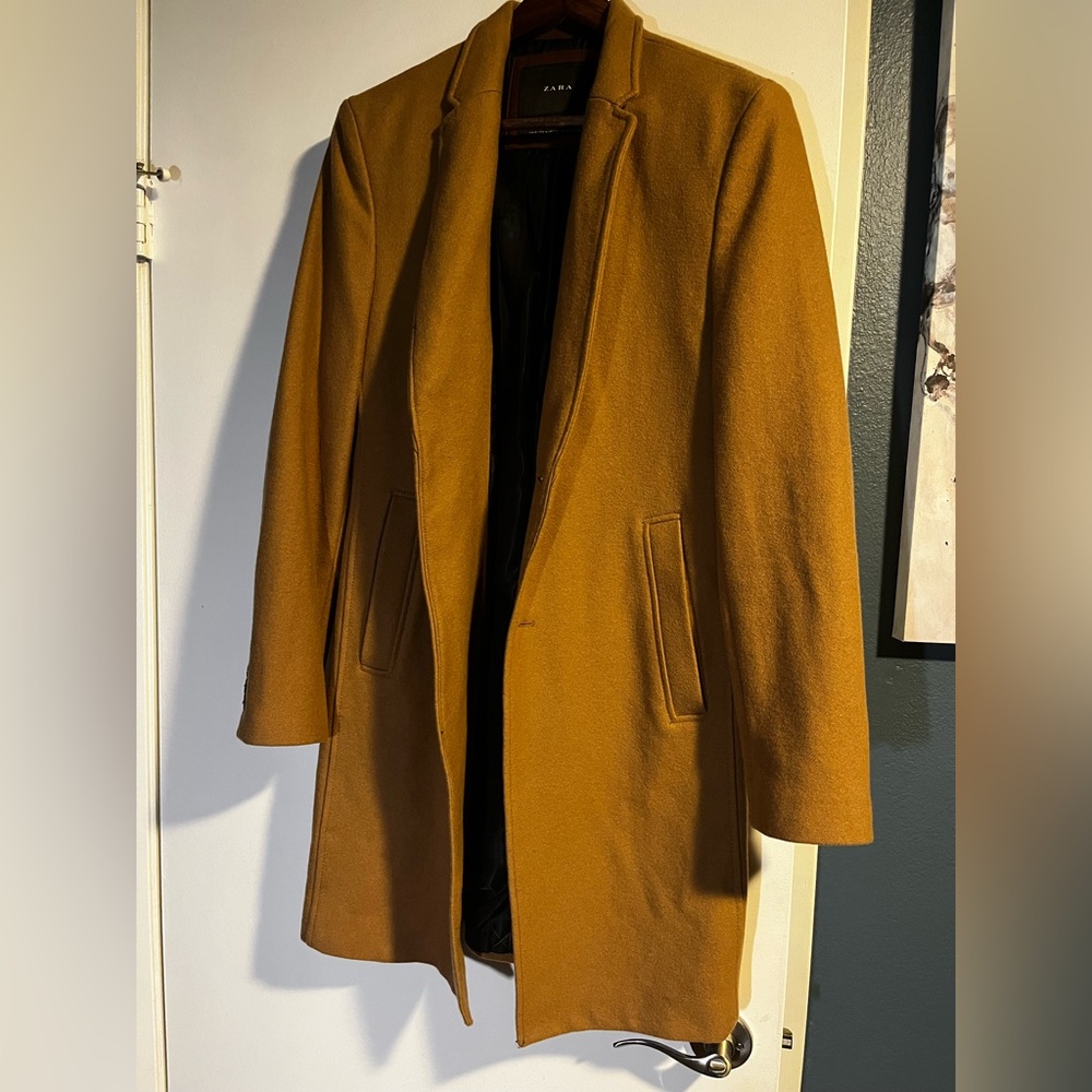 Zara Camel comfort coat size M